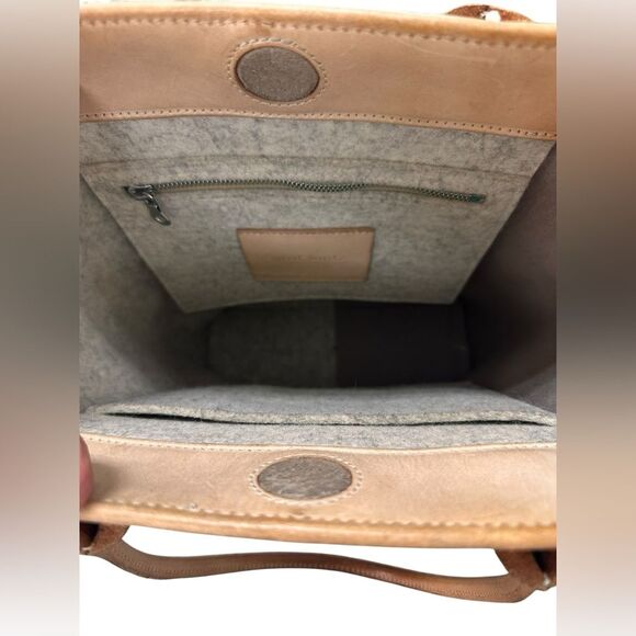 Graf Lantz two tones grey wool and leather Tote - Picture 6 of 6